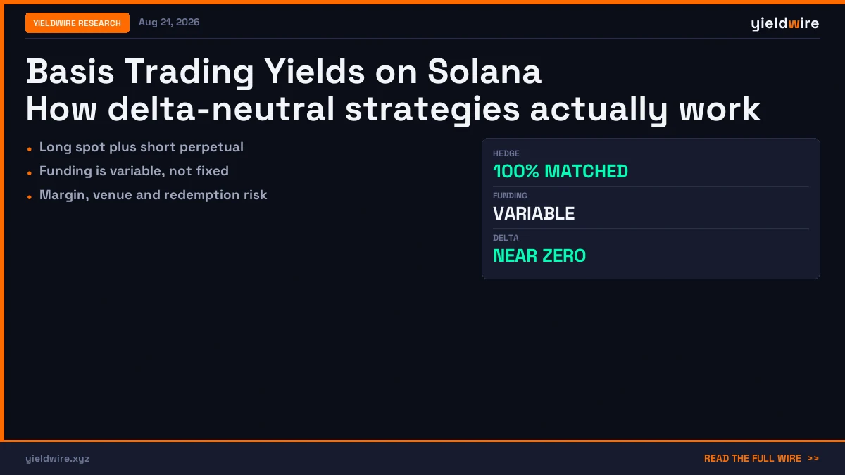 Basis Trading Yields on Solana: How Delta-Neutral Strategies Actually Work