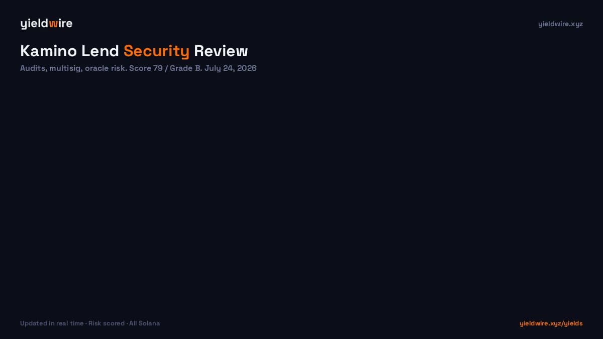 Kamino Lend Security Review: Audits, Multisig, and Risk Profile