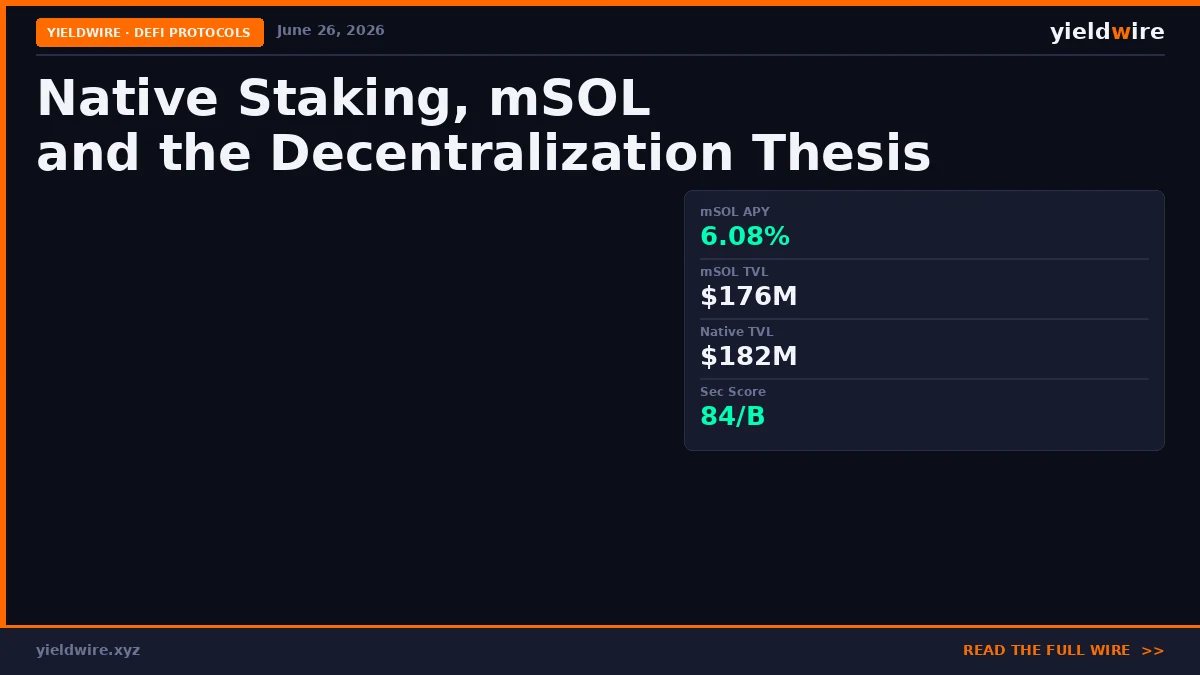Marinade Finance: Native Staking, mSOL, and the Decentralization Thesis