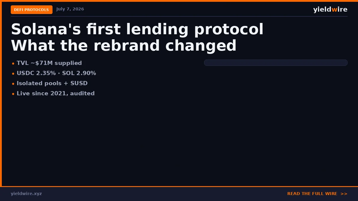Save (formerly Solend): What Changed and Current Yield Opportunities