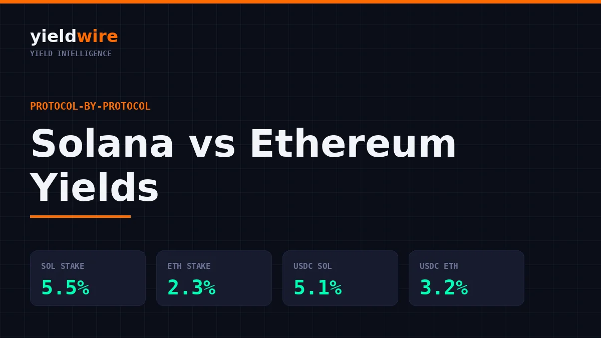 Solana vs Ethereum Yields: A Protocol-by-Protocol Comparison